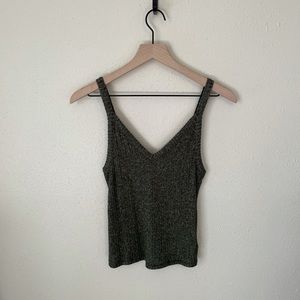 Dark Olive Cropped Tank